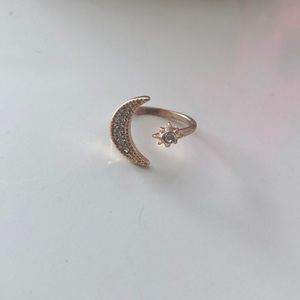 Moon and Star Gold Ring